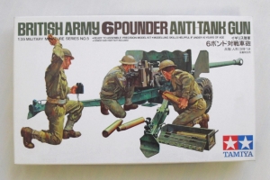 TAMIYA 1/35 35005 BRITISH 6 POUNDER ANTI-TANK GUN